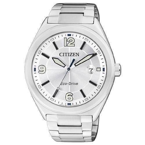 Image of mat rustfri stål quartz med Eco-Drive Herre ur fra Citizen, AW1170-51A